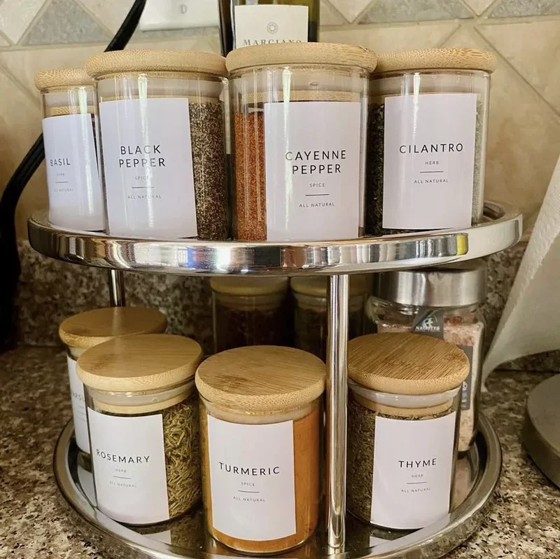 20 Creative Spice Rack Ideas for Kitchen Organization 17 Utilize a Lazy Susan