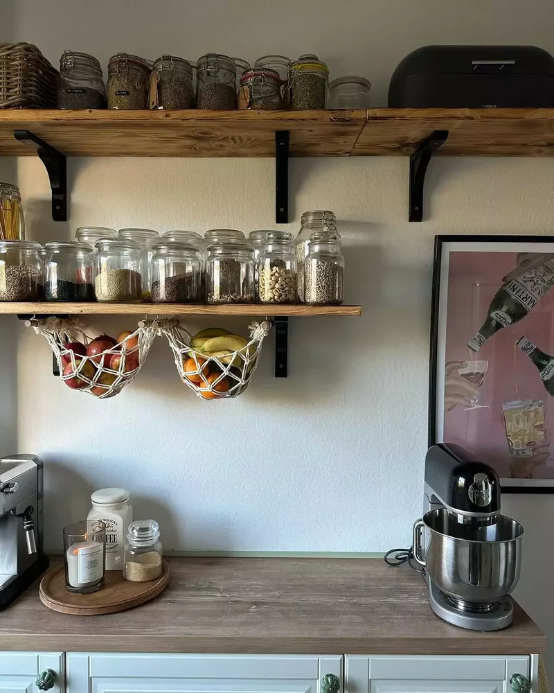 22 Budget-Friendly Small Kitchen Ideas That Create Impact 8 Utilize the Space Under Your Shelves