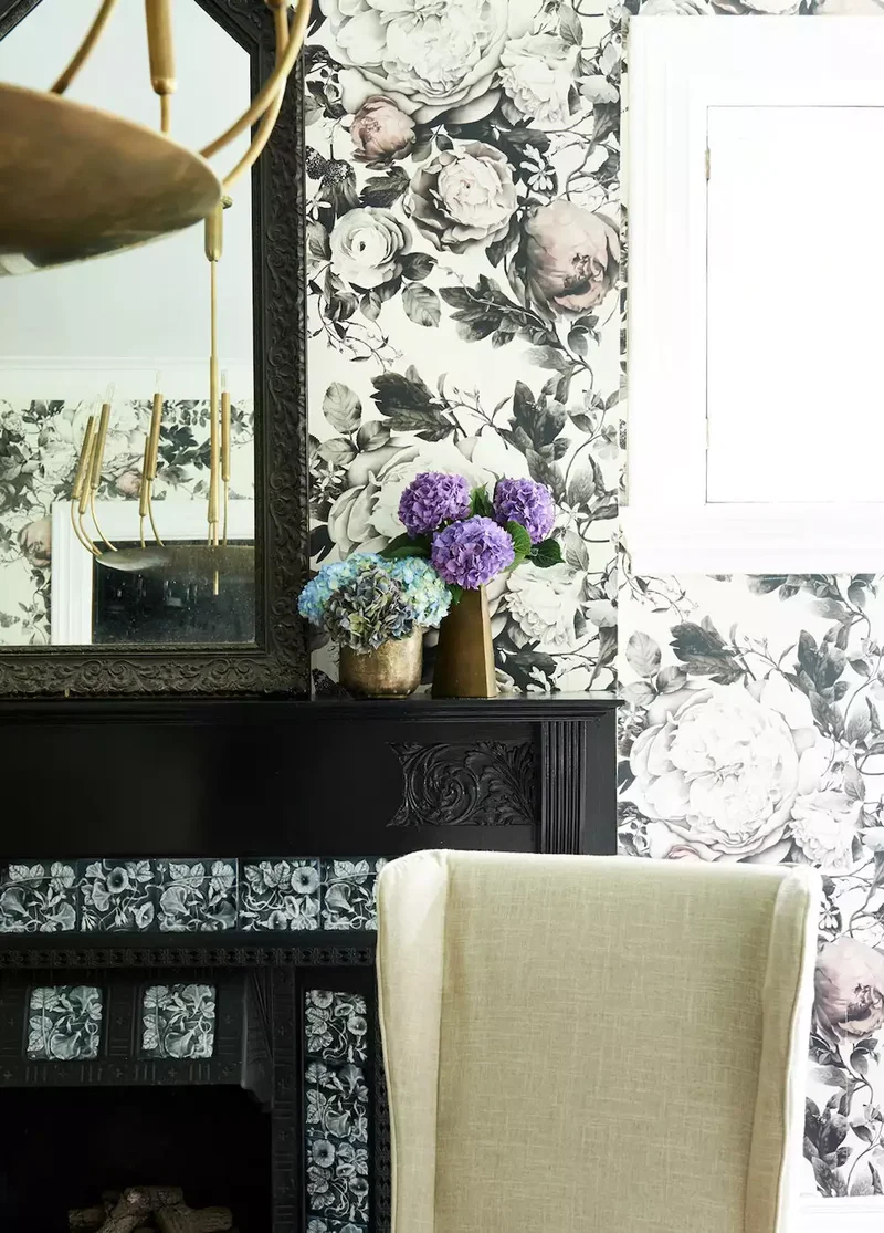 Victorian Black Fireplace