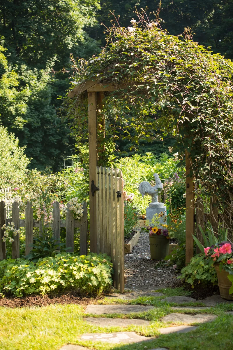 26 Beautiful Garden Gate Ideas to Enhance Your Yard 11 Vine-Covered Arbor