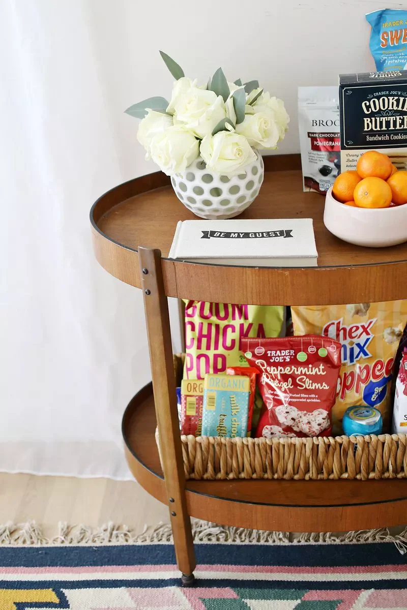 Vintage Bar Cart Snack Storage