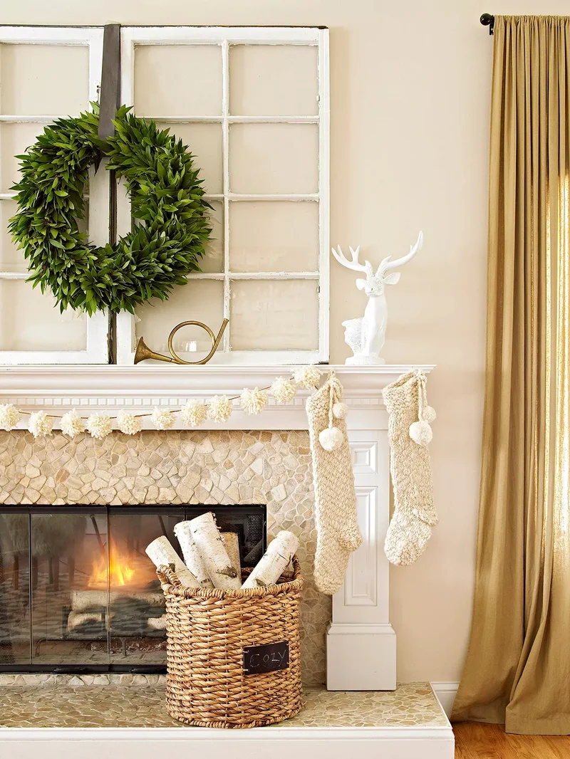 53 Stunning Christmas Mantel Decor Ideas for Your Home 18 Vintage-Look Display