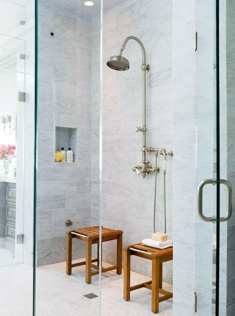 22 Stunning Bathroom Shower Designs for Your Dream Space 14 Walk-In Shower Storage