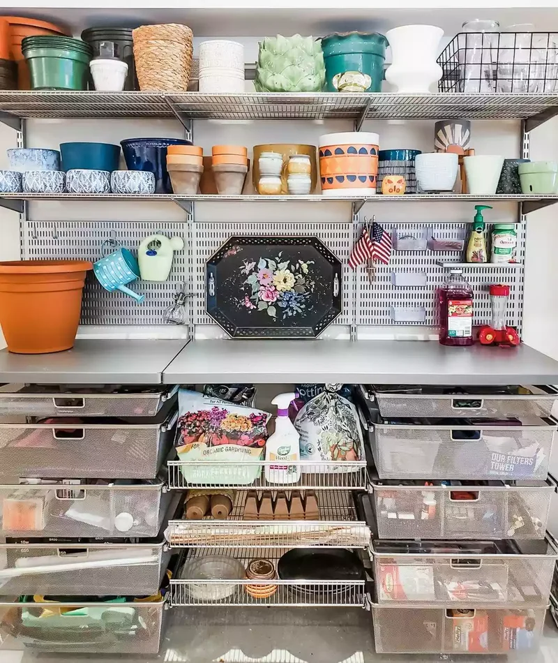 Wall-Mounted Metal Shelves