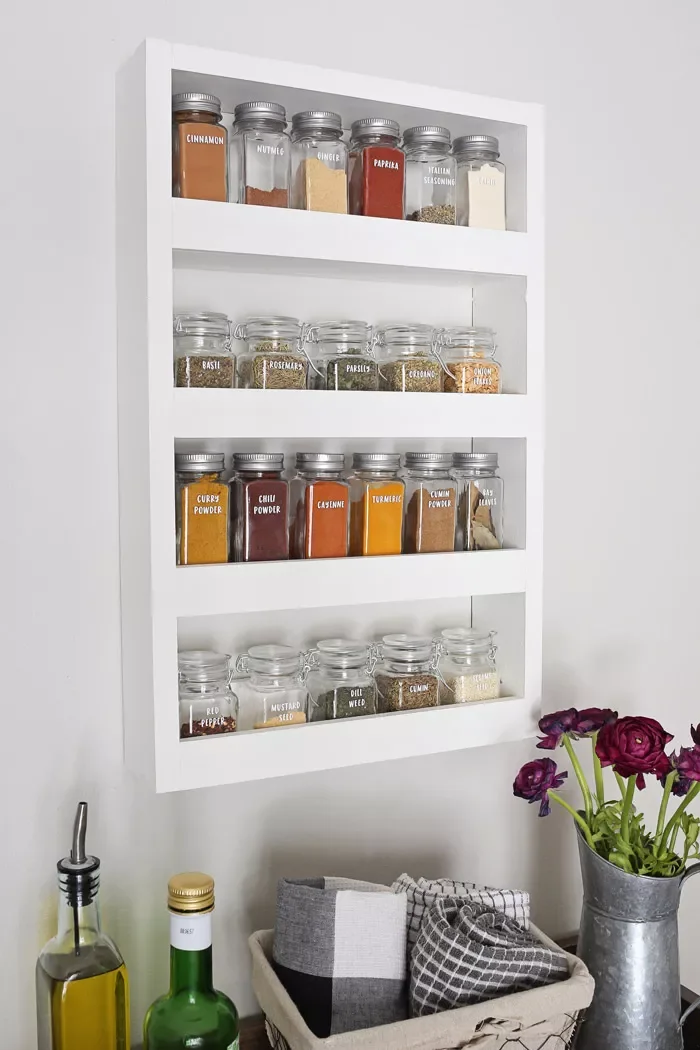 20 DIY Spice Rack Solutions to Eliminate Kitchen Clutter 10 Wall Spice Rack