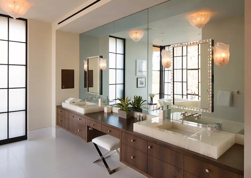 102 Beautiful Bathroom Design Ideas You'll Love to Recreate 12 Wall of Mirrors