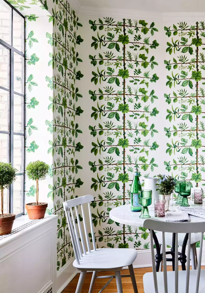 30 Breakfast Nook Ideas to Create Your Inviting Corner 1 Wallpapered Breakfast Nook