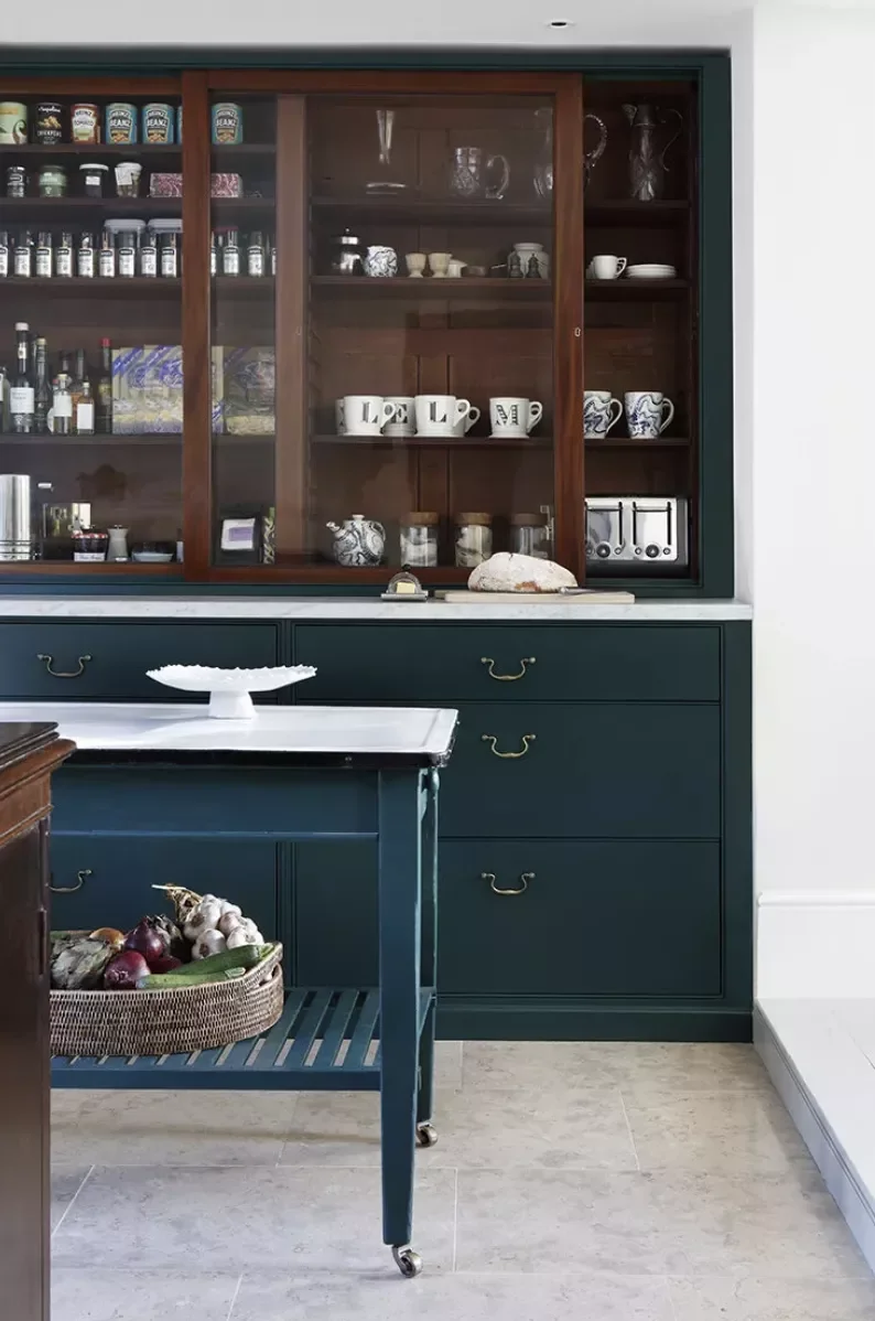 34 White & Wood Kitchen Designs That Feel Fresh and Timeless 14 Walnut Hutch With White Counters