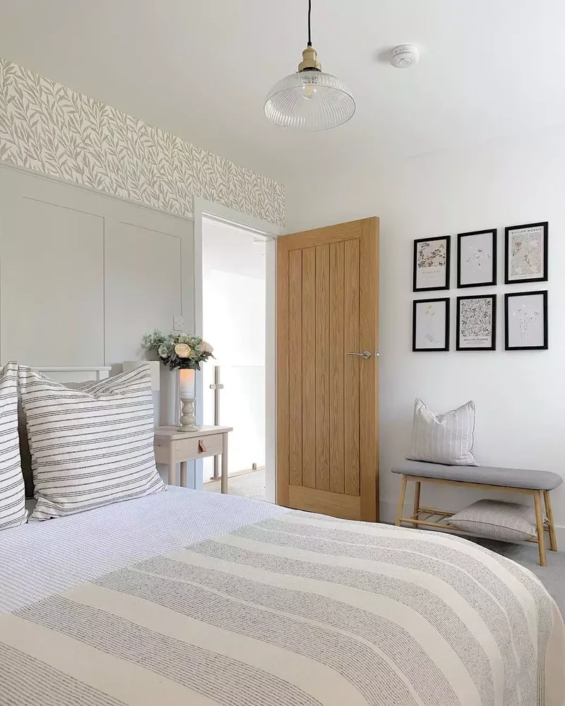 33 Stylish Beige Bedroom Designs Full of Elegant Charm 10 Whimsical Beige Wallpaper