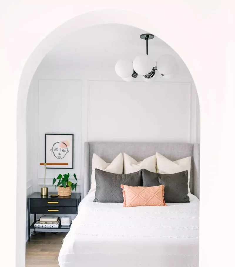 40 White Bedroom Designs That Show This Color Is Far from Dull 20 White Bedroom With Painted Moldings FIX CREDIT