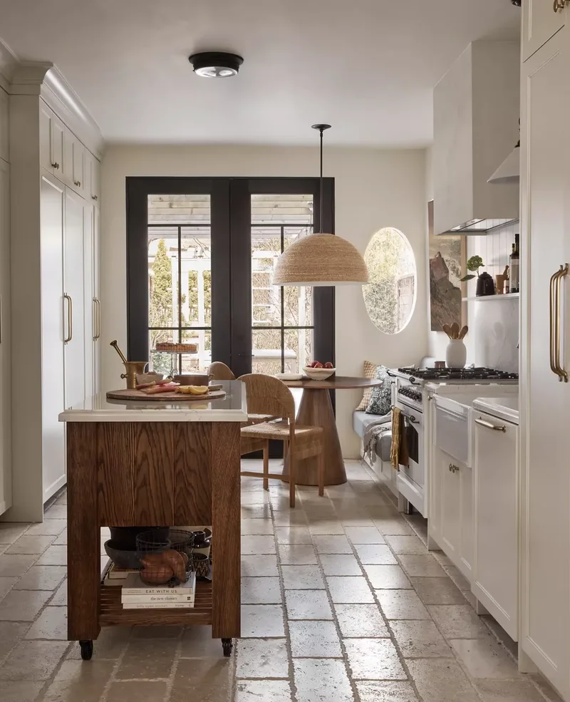 34 White & Wood Kitchen Designs That Feel Fresh and Timeless 24 White Cabinetry With Central Wood Island