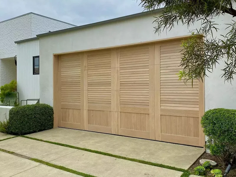 52 Stunning Garage Door Ideas to Boost Your Curb Appeal 7 White Oak With Shutters