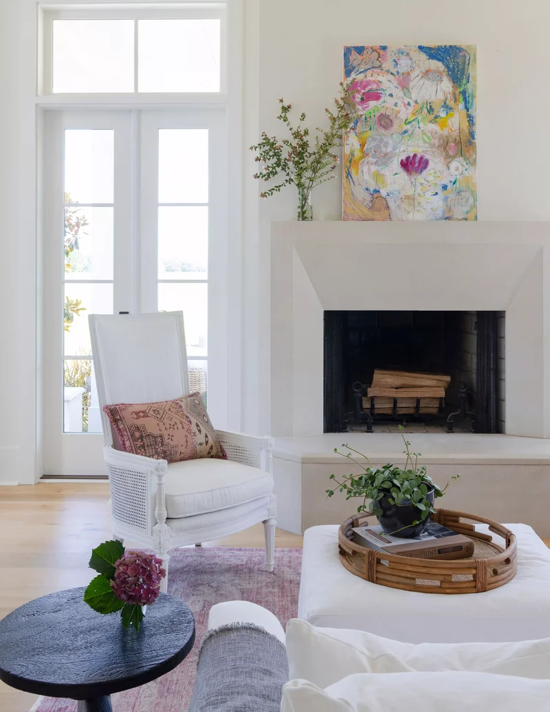 33 Stylish Ottoman Decorating Ideas for Your Living Room 6 White Slipcovered Ottoman Decor