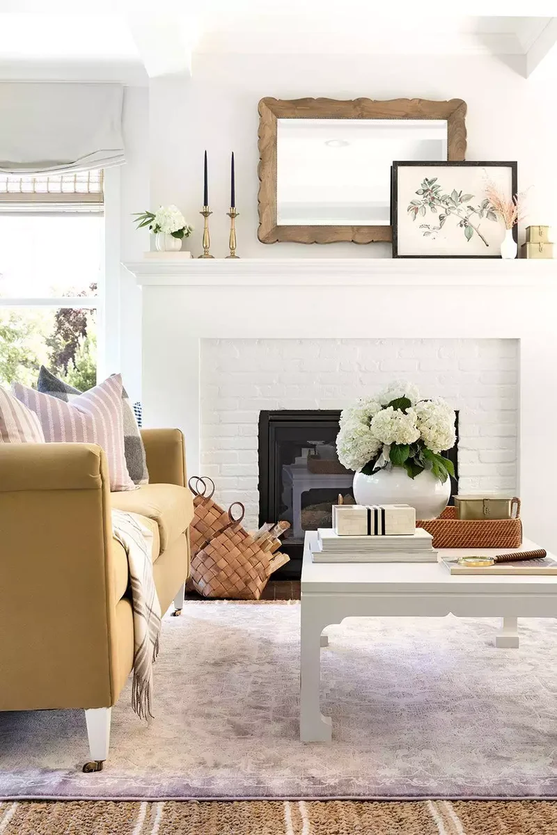 42 White Brick Fireplace Ideas to Modernize Your Living Space 30 White Wood Mantel