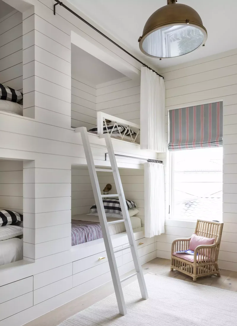 25 Beautiful Bunk Room Designs Everyone Will Adore 22 White and Bright