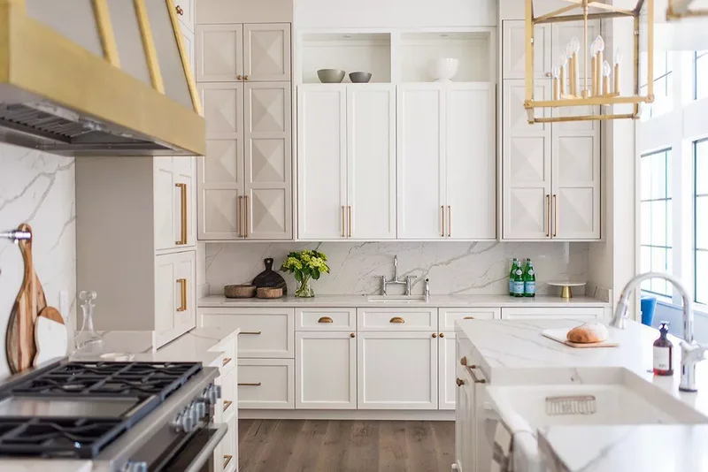 White and Gold Kitchen