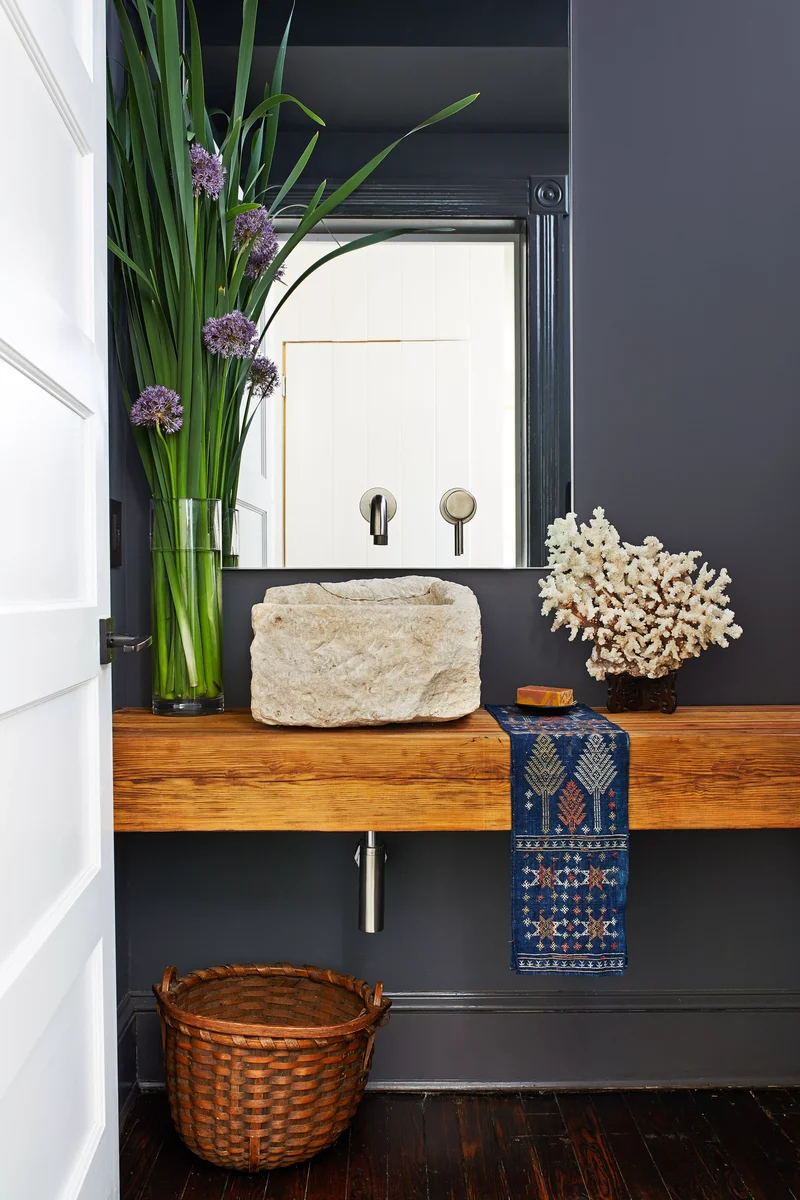 Wood Bathroom Countertop Idea