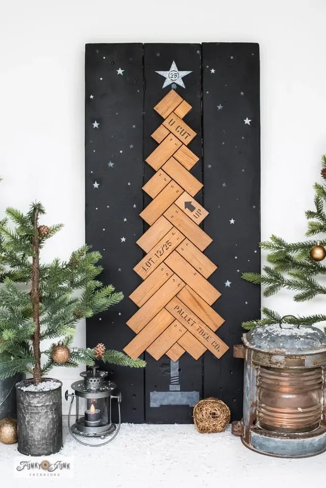 DIY Christmas Tree Ideas Worth Displaying for Your Guests 23 Wood Herringbone Christmas Tree