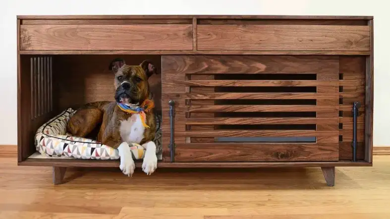 Wooden Crate For Australian Shepherd