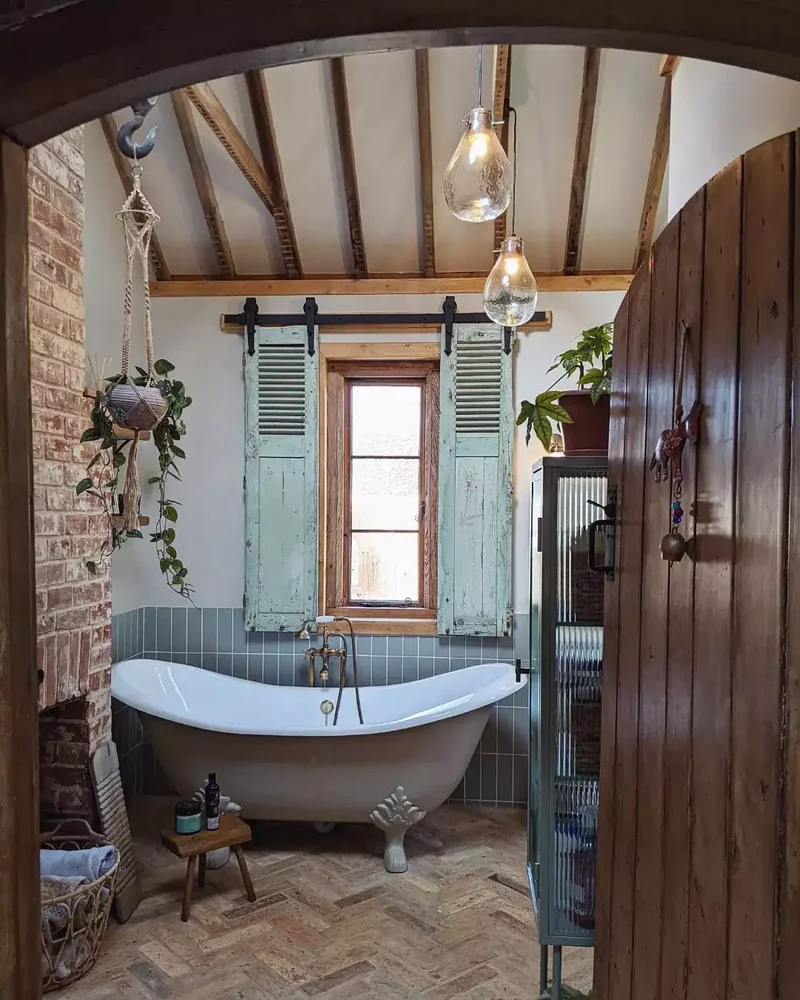 42 Country Bathroom Ideas for Your Modern Farmhouse Style 36 Wooden Details