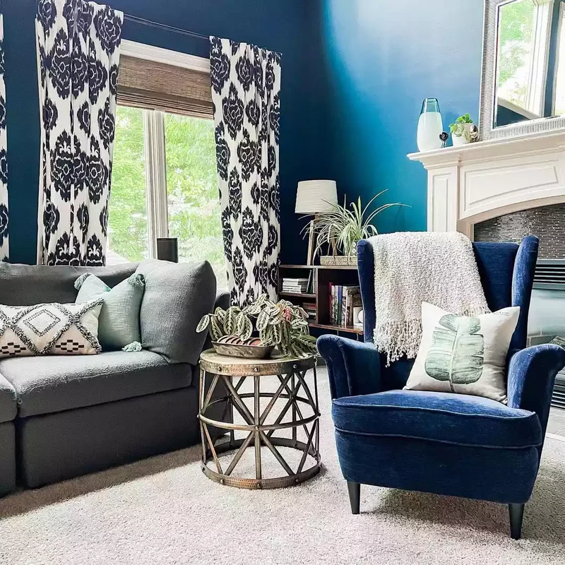 23 Beautiful Blue and Gray Living Room Design Ideas 19 Work in Green or Black
