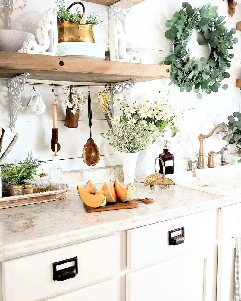 32 Country Kitchen Designs for a Cozy Cooking Retreat 8 Year Round Wreath