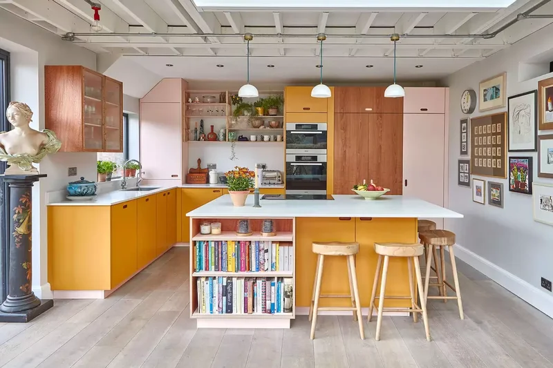 31 Kitchen Color Schemes for Every Style to Transform Your Space 6 Yellow + Pink