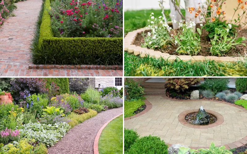 15 Brick Edging Ideas for Stylish Garden Flower Borders