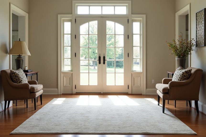 What Size Rug for Double Door Entry 2 entry rug size selection