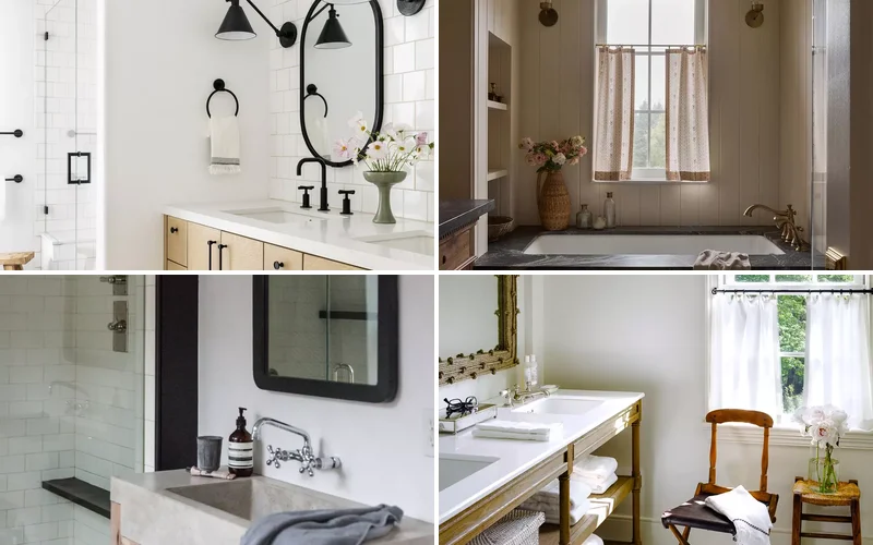 32 Modern Farmhouse Bathroom Designs That Never Go Out of Style