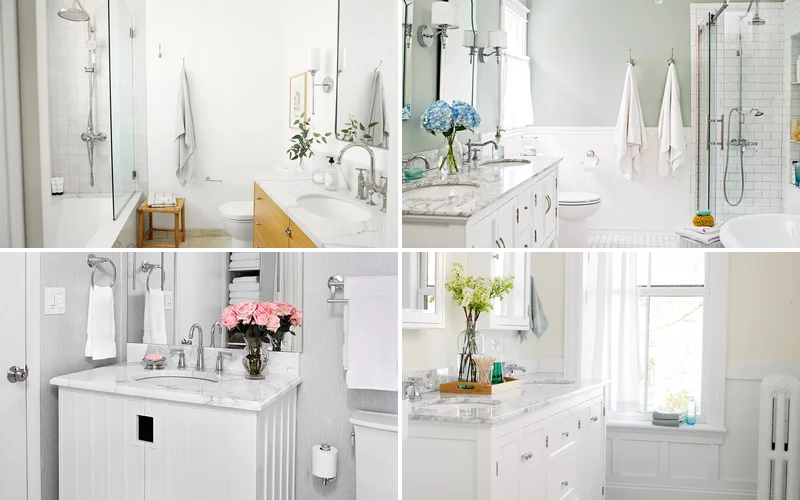 21 White Bathroom Designs for a Bright and Fresh Space